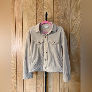 Corduroy Button-Down Shacket Jacket